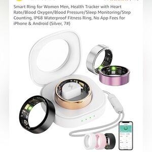 Smart Fitness Ring with Health Monitoring - Silver